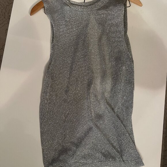 Silver Shiny Sleeveless Dress by H&M (Size‎ 6) - Picture 2 of 15